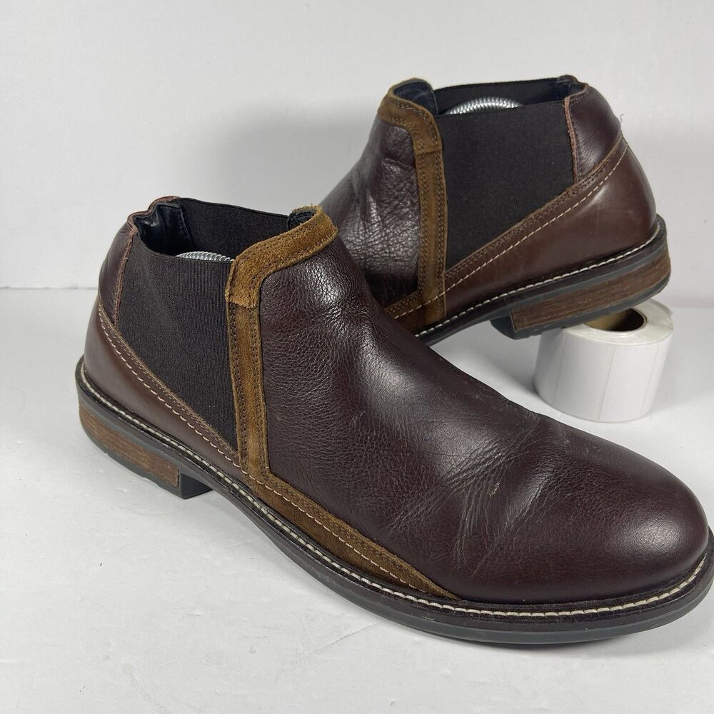 Naot Men's Leather Slip-On Chelsea Boots - Brown - Size EU 45 / US 12